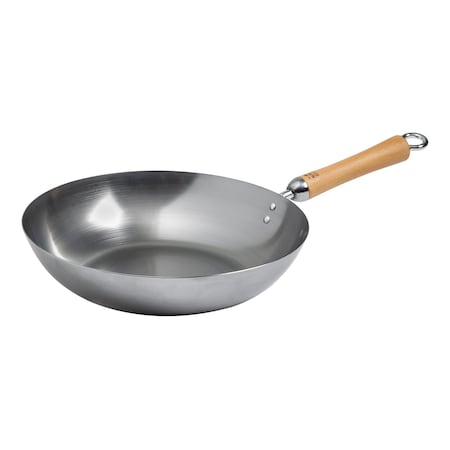 Joyce Chen Classic Series Carbon Steel Stir Fry Pan with Birch Handle, 12-In. J21-9979